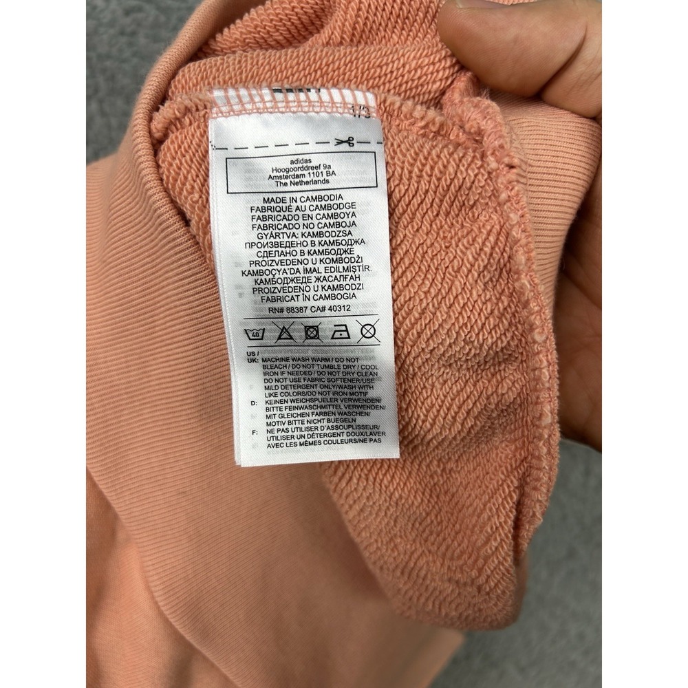 New adidas Mens Sportswear Future Icons 3-Stripes Hoodie Sz Medium Ambient Blush - Picture 9 of 9